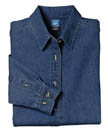 Port & Company<BR>Ladies Long Sleeve Denim Shirt - More Details