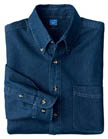 Port & Company <BR>Long Sleeve Denim Shirt - More Details