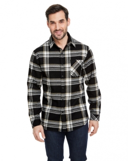 Burnside Woven Plaid Flannel With Biased Pocket