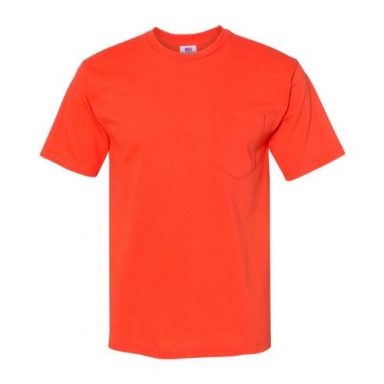 Bayside - 100% Cotton Short Sleeve Pocket T-Shirt