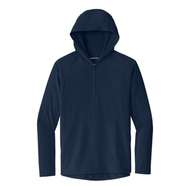 Repeat 1/2-Zip Long Sleeve Hooded Jacket