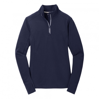 SportTek Ladies Textured 1/4 Zip Pullover